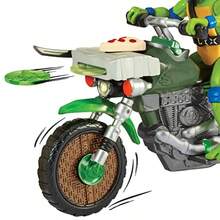 TMNT Movie Leonardo Moto  Vehiculo con Figura de Accion  Pelicula Caos Mutante Juguete Original de BandaiDiversión infantil, imprescindible para regalar a los niños - como en la foto - Ver 6