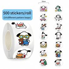 SANRIO 500 miếng/cuộn Hình dán  dễ thương trang trí cho sổ tay, ốp điện thoại & đồ thủ công DIY, đồ dùng làm album ảnh, văn phòng phẩm album ảnh, hình dán ngộ nghĩnh, hình dán máy tính xách tay, hình dán điện thoại Kindle. - 500 CÁI/Cuộn - Xem 9