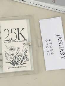 2.5K/5K/10K 12-Month Envelope Savings Challenge Binder, Large Capacity Photo Album, Financial Planning Notebook, Budget Planner - Clear - View 5