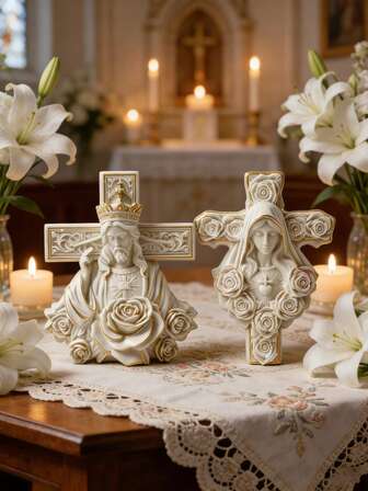 Molde de silicona 3D de Cristo, con detalles precisos y fácil desmoldeo, decoración del hogar para velas aromáticas, tema religioso de María y José, herramienta DIY
