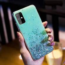闪亮手机壳，兼容三星 Galaxy A17、A07、A14、A15、A16 5G、A26、A36、A56、A55、A35、A25、A05S，硅胶软壳全包，也适用于 S25、S24、S23、S22、S21、S20、S25 FE、S24 Plus、S22 Ultra，后盖设计，男女皆宜。 - 綠色 - 查看 6