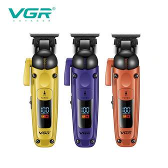  VGR Haarschneidemaschine Professionelle Elektrische Haarschneidemaschine mit neun Klingenwinkel, schnurlose Haarschneidemaschine mit Turbofunktion, Beschleuniger-Trimmer, Herren-Haarschneidemaschine mit digitaler Anzeige, Barbier-Haarschneidemaschine V-274