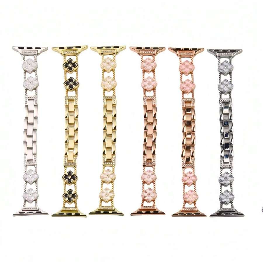 Luxury Shiny Women's Watch Band, Compatible With Watch Series 1-11/SE/Ultra, Fits 38/40/41/42/44/45/46/49mm Watch, Fashionable Replacement Strap For Women (Watch Not Included) - Multicolor - View 1