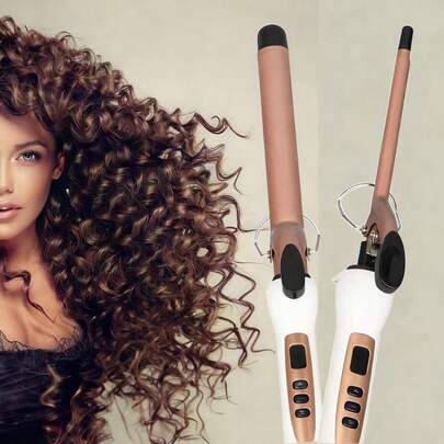 多功能卷发棒，电热卷发器，防烫设计，美发造型工具（0.35英寸、0.51英寸、0.86英寸、0.98英寸、1.10英寸、1.25英寸），母亲节礼物