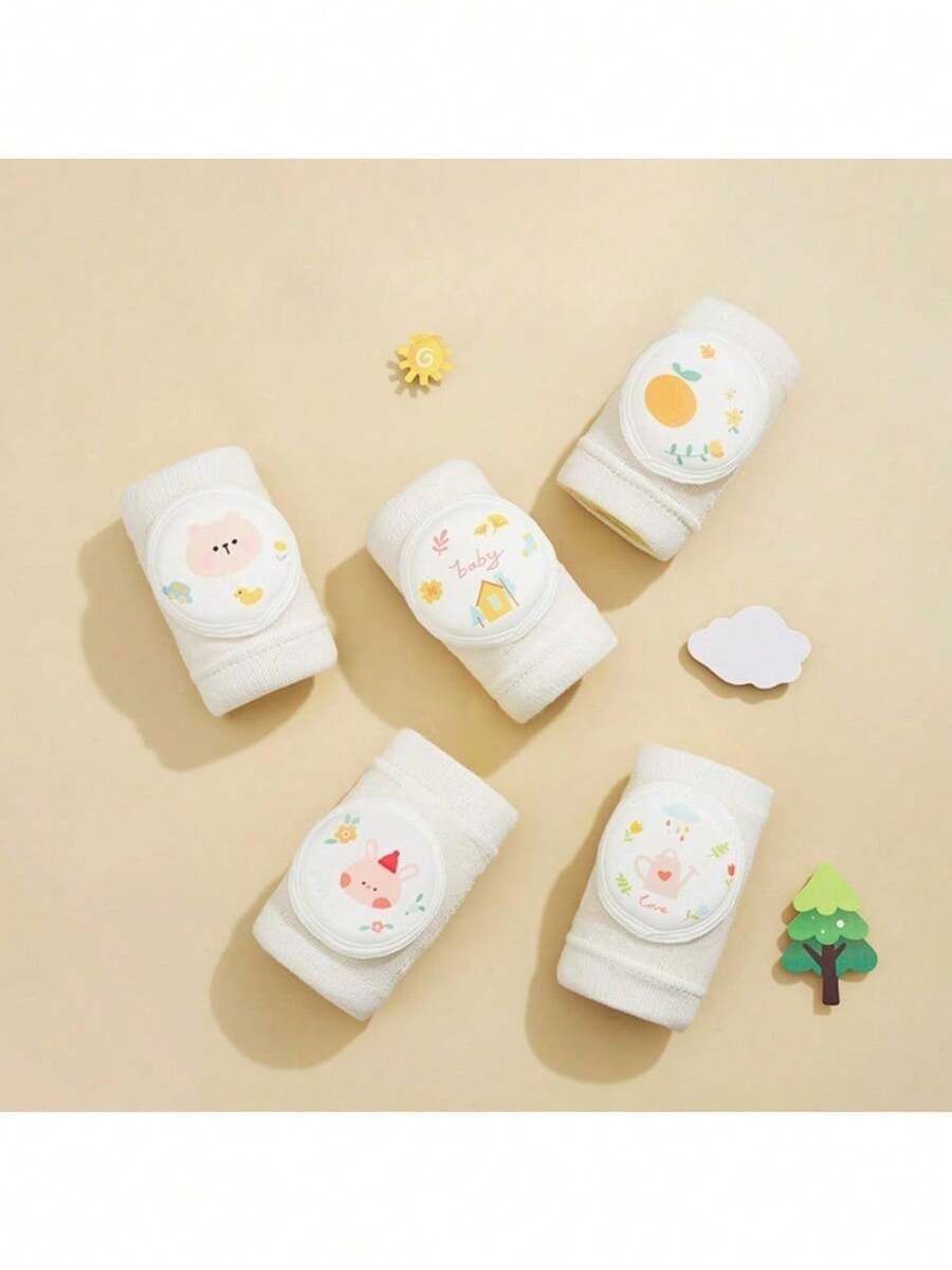 Baby Crawling Knee Pads, Thin Summer Infant Knee Protector Anti-Fall Toddler Knee Pads Knee Sleeve Crawling Aids - Multicolor - View 1