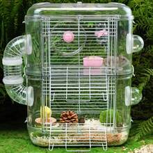 1pc Hamster Cage, Squirrel, Hedgehog, Mouse, Rodent, Small Mouse, Gerbil Pet Supplies | Pet Supplies | Small Animal Supplies - one-size - View 4
