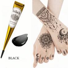 1/3pcs Henna Cone, Brown/Black/Red Henna Temporary Tattoo, Temporary Tattoo, Henna Tattoo Semi-Permanent Henna Temporary Waterproof Tattoo Painting, For Temporary Tattoo Body Art Painting