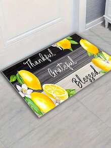 1pc Lemon Print Washable Decorative Rug - Non-Slip Printed Doormat, Dust-Proof Entryway Mat - Suitable For Kitchen, Bathroom And Entrance - Ideal For Home Decor - Perfect Housewarming Gift - Multicolor - View 14