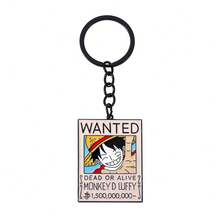 1 móc khóa kim loại hình áp phích truy nã One Piece, phụ kiện trang trí túi xách Kawaii thời trang và tinh tế, móc khóa xe hơi. - Nhiều màu - Xem 14