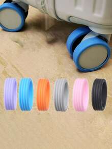 8pcs/16pcs/1pc Luggage Wheel Covers, Office Chair Wheel Covers, Portable Luggage Wheel Protective Covers, Colorful Silicone Luggage Wheel Covers, Luggage Swivel Wheel Covers, Noise-Reducing Wheel Covers, Office Chair Wheel Covers, Travel Accessories, Suitable For Most Luggage Carry-On Wheel Covers, Luggage Swivel Wheel Universal Silent Noise-Reducing Wear-Resistant Caster Covers - Multicolor - View 11