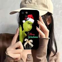 Funda para teléfono  Holiday Cheer compatible con fundas para teléfonos ,  17,  16 Pro Max,  15 Pro Max,  13 y  12. Material brillante 2 en 1, duradero, elegante y perfecto para regalos festivos para familiares, amigos y seres queridos. - Negro - Ver 1