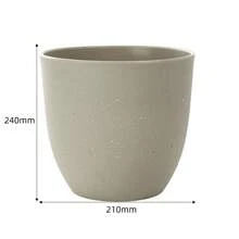 1pc Ceramic Planter, Indoor Plant Pot, Matte Faux Stone Bonsai Flower Pot, Balcony Planter, Home Decor, Large Capacity Plant Growth Cultivation Pot, Room Decoration - Multicolor - View 14
