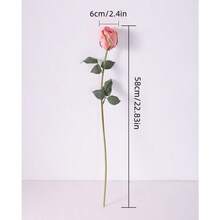 5 Stück (58 cm) elegante lebensechte Rosen, künstliche Rosen mit ausgefranstem Rand romantische Kunstblumen Tischdekoration für Hochzeit, Date, Jahrestag, Party, Wohnzimmer, Esszimmer, Heimdekoration - Verschiedenfarbig - Übersicht 8