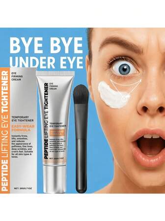 Crema para ojos de elevación y firmeza rápida (con cepillo) - Formulada con acetil hexapéptido-8, niacinamida, propóleo e hidrolizado de colágeno. Suaviza las arrugas, levanta el área de la piel de los ojos caída, mejora eficazmente los círculos oscuros y la hinchazón. Para otoño/invierno.