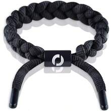 'Adjustable Paracord Bracelet Made of Durable Waterproof Rope Stylish Accessory For Men 7 colors Fits Any 6-8.5'' Wrist Size' - 1negro - Ver 1