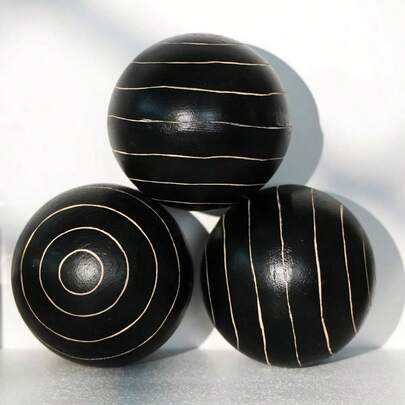 Orbes decorativos para cuencos y jarrones patrón circular bolas redondas de resina de 4 pulgadas juego de 3 centro de mesa de centro