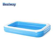 Bestway Best Way 54150 10'x 6'x 18 "/3.05m X 1.83m X 46cm Inflatable Sunbath Leisure Swimming Pool, Home Backyard Inflatable Swimming Pool, Personal Pool Lounge, Summer Pool - Baby Blue - View 5