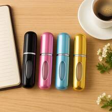 Mini Refillable Perfume Portable Atomizer Bottle Refillable Perfume Spray, Refill Pump Case For Traveling And Outgoing (Black,Pink,Light Blue,Gold) - 黑色 - 查看 6