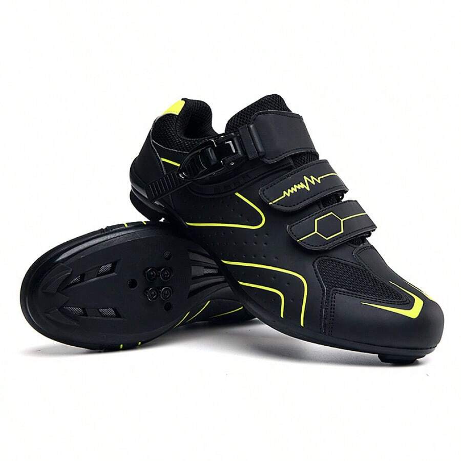 Spring Summer Mountain Bike Lockable Cycling Shoes Men Women Road Bike Lock Shoes Hard Sole Spinning Shoes Bicycle Wide Sole Shoes Sneakers For Men Elegant Shoes For Women - 568公路黑綠 - 查看 1