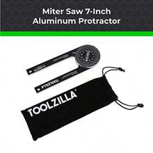 Toolzilla 7 pulgadas de aluminio Miter Saw Protractor Angle Finder - Herramienta de medición con múltiples escalas Características para carpintería Metalurgia y todo tipo de construcción - como en la foto - Ver 2