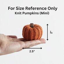 Knit Pumpkins Set Of 5, Fall Favorite, Gifts Women, Autumn Bowl Fillers Fall Farmhouse Tier Tray Decor, Decorative Pumpkins Friend Autumn Set - Mini Knit Orange Set 12 - 查看 9