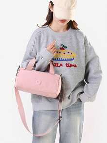 1个简约纯色多功能斜挎包，小型健身包，女士多功能单肩包，轻便柔软迷你健身包，适合露营、徒步旅行和户外旅行，多种颜色可选 - 彩色 - 查看 11