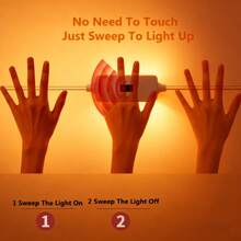 LQHZMYY 1pc USB-COB LED Light Strip With Gesture Control And Dimmable Lighting - Self-Adhesive Flexible White Light Bar For Cabinet, Under Cabinet, Bathroom, Closet - Easy Install Sensor Light (DC5V USB Input), Suitable For Daily Use And Holiday Lighting Such As Christmas, Halloween - 彩色 - 查看 4