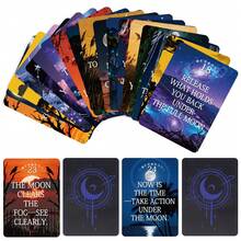 Bộ 50 lá bài Tarot Thiên nhiên Mặt Trăng & Sao, Trò chơi thú vị và đầy ý nghĩa, Trò chơi bói toán bằng bài, Bài Tarot, Bài Tiên Tri, Giáng Sinh, Halloween, Bài bói toán, Trò chơi tương tác năng lượng tích cực - Nhiều màu - Xem 1