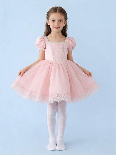 4 Pairs Girls' Cute Heart Pattern Tights, Holiday Style Pantyhose For Girls, Suitable For Daily Wear, Spring/Summer
