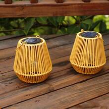 Solar Lantern, Solar Light, Warm Light Outdoor Hanging Solar Woven Lamp, Suitable For Garden, Patio, Porch, Trees, Lawn, Pathway