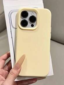 High-Quality Yellow TPU Phone Case, Latest Compatible With IPhone 17/Air/17 Pro/17 Pro Max, Also Fits 16, 15, 14, 13, 12, 11 Pro Max, Skin-Friendly Texture, Pastel Yellow Phone Case - Yellow - View 2