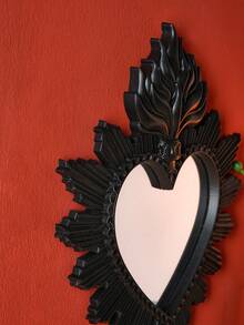 1pc Simple Sacred Heart Flame Shaped Decorative Hanging Ornament, Handmade Flame Heart Shaped Decor For Wall, Suitable For Religious Wall Decor, Home Living Room, Bedroom, Study Room Wall Decoration Or Photography Prop - Multicolor - View 13