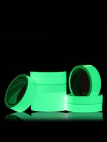 夜灯安全胶带，1厘米*300厘米 - 自粘式，适用于楼梯、墙壁和户外。夜灯效果。[颜色随机；包装也随机] - 彩色 - 查看 3