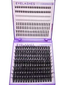 HBZGTLAD 18 Rows 100D80D60D Lash Clusters Kit With Spikes DIY Spiky Eyelash + Lower Eyelashes Extension Wispy Eyelash Clusters 12-20mm With Bottom&13-19mm Lash Spikes C/D Curl Individual Lashes DIY Lash Extension Kit - Black - View 5