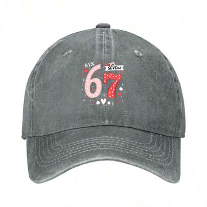 Vintage 67 Number Graphic Baseball Cap Casual Outdoor Hat For Men Women Stylish Everyday Wear Suitable For Birthday Anniversary Gift Perfect Holiday Present For Family Friends Sports Fans And Trendsetters