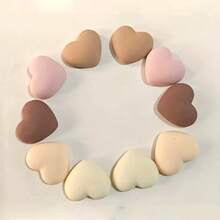 10pcs Elegant Heart-Shaped Magnetic Refrigerator Stickers - Pink, Beige, Brown, White, Gold, Black, Gray, Beige Brown, Brown Gray, Brown Black, Suitable For Room Decor, Valentine's Day, Thanksgiving, Easter, Halloween, Christmas Gifts - Apricot - View 7