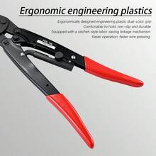 1.5-16mm² Ratchet Cable Crimping Pliers, Single-Handed Operation, Electrical Wiring Crimping Tool - Red - View 6