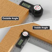 GemRed 2 in 1 Digital Protractor Goniometer Angle Finder Ruler 200mm by Gemred - BotnNegro - Ver 7