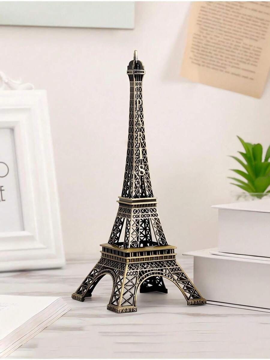 Mô hình tháp Eiffel bằng kim loại, thích hợp để trang trí bánh, để bàn, làm quà tặng, trang trí tiệc, trang trí nhà cửa (Giao hàng ngẫu nhiên)