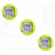 Alipis 3 Piezas cronógrafo Temporizador de Cocina Ruidoso alimento Egg Timer Temporizador portátil Despertador de Cocina Temporizador de Cocina magnético número Temporizador electronico - Verde - Ver 1