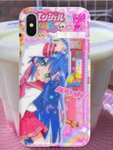 Retro Creative Cute Pink Anime Girl Cartoon Kawaii Phone Case For IPhone 16 15 14 13 12 11 Pro XR Max 7 8 Plus MINI Y2K Cover2025.1202520252025 - A - Xem 45