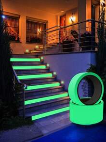 1/3 Roll - Safety Tape With Night Light Function, Size 1cm*300cm - Self-Adhesive, Suitable For Stairs, Walls And Outdoor. Night Light Effect [Random Style; Color May Vary; Packaging Is Also Random] - Multicolor - View 6