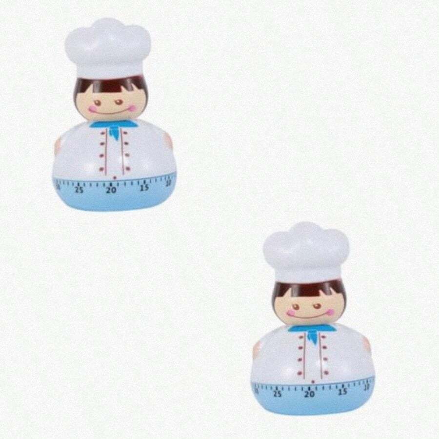 Amosfun 2 Piezas Temporizador mecanico pequeño Temporizador Digital Cocina pequeña es de Cocina Egg Timer mecánico Relojes Despertador para niños Chef - azulcielox2uds - Ver 1