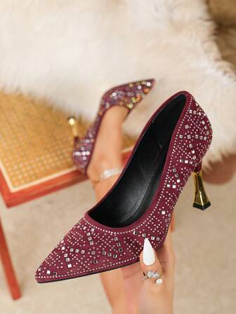 Nightclub Style Bow-Knot Party Shoes, Women's Elegant Solid Color Stilettos: Pointed Toe Bow Decor Sexy Formal Shoes, Fashion Party High Heels, Pointed Toe Comfortable Non-Fatiguing Dress Shoes