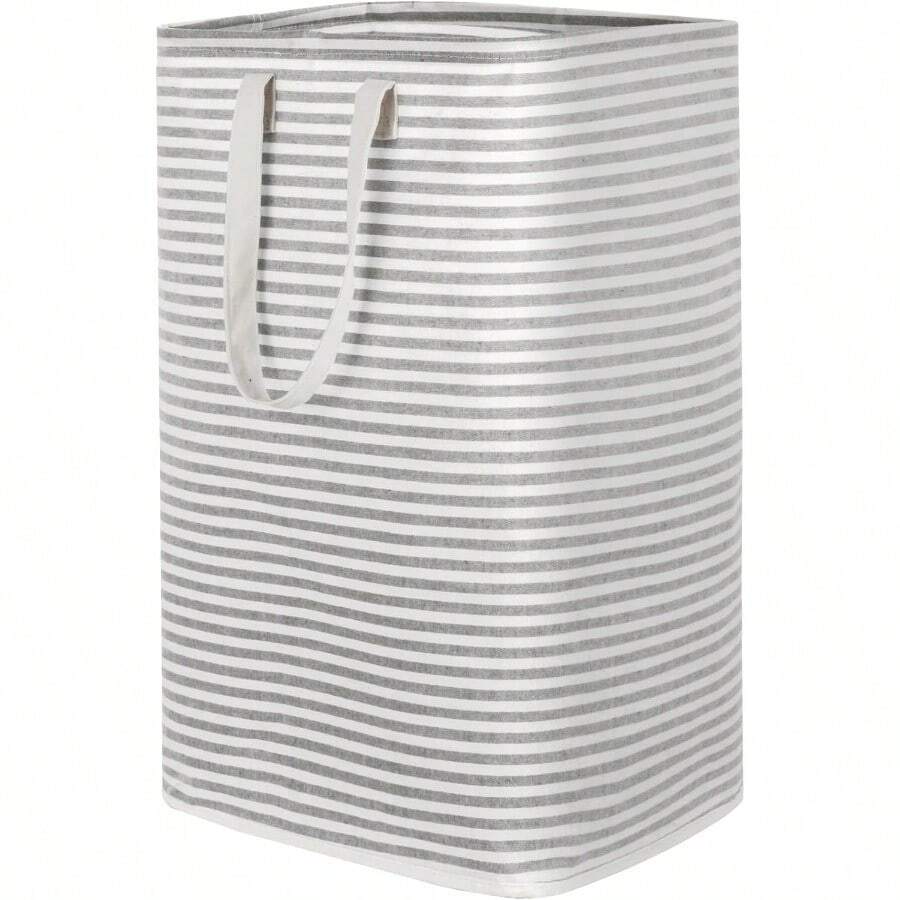 Lifewit Cesto para Ropa Sucia con Capacidad Extra Grande Revestimiento de Impermeabilización Algodón y PEVA de Terileno Bolsa de Almacenamiento Cesto Plegable de Lavandería 80L Gris - Gris - Ver 1