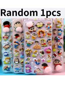 Embossed Cartoon Soft Cute Squishy Stickers - Stress-Relief Bubble Stickers For Phone Case Decoration