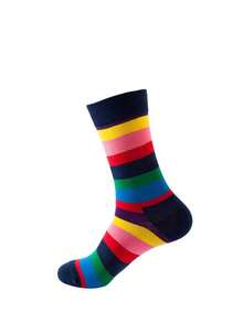 2/6/12 Pairs Random Fashionable Versstile Creative AB Asymmetrical High Top Socks With Cartoon Animal, Tool, And Character Patterns