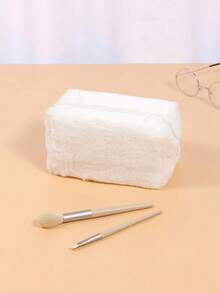 1 件装毛绒化妆包，女孩适用 - 多功能旅行收纳包，可装化妆品、首饰和洗漱用品 | 波西米亚风圣诞礼物，冬季生日礼物 - 彩色 - 查看 10