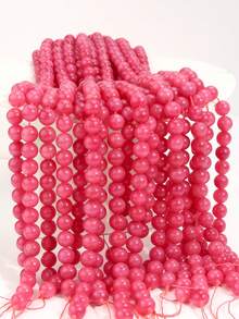 Natural Stone Red Jasper Round Loose Beads For Jewelry Making.4/6/8/10/12mm Stone Beads Perfect For DIY Necklaces,Bracelets,Earrings And Handmade Gifts For Your Loved Ones- Natural Stone Craft Supplies.Valentine's Day Jewelry Materials And Accessories - Multicolor - View 4