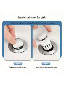 1pc Pop-Up Bathroom Sink Drain Stopper - Multifunctional Pressure Filter, Durable Plastic Material, Bathroom Sink Anti-Clogging, Essential Drainage Accessory, Sink Drain Filter, Household Hair Catcher, Restaurant Kitchen Food Debris Strainer, Bathroom Accessories & Small Tools/Bathroom Essentials, Modern Bathroom Elegant Design, Bathroom Sink Accessories - Multicolor - View 11